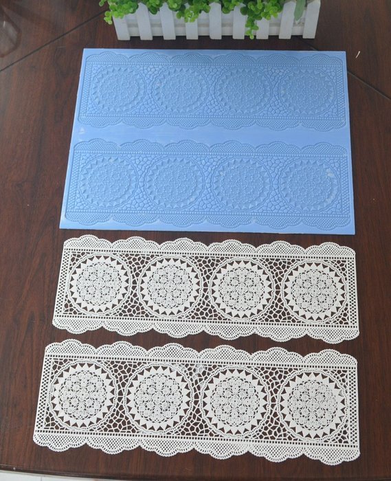 Art Nouveau SLM022 Swirl Galore Silicone Cake Lace Mat Edible Sugar Mold - Extra Large N2