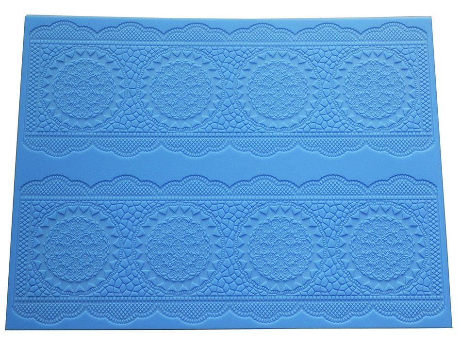 Art Nouveau SLM022 Swirl Galore Silicone Cake Lace Mat Edible Sugar Mold - Extra Large N3