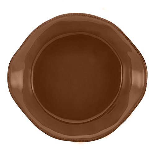 Rachael Ray Cucina Stoneware 1 1/2-quart Mushroom Brown Round Baker N3