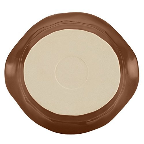 Rachael Ray Cucina Stoneware 1 1/2-quart Mushroom Brown Round Baker N4
