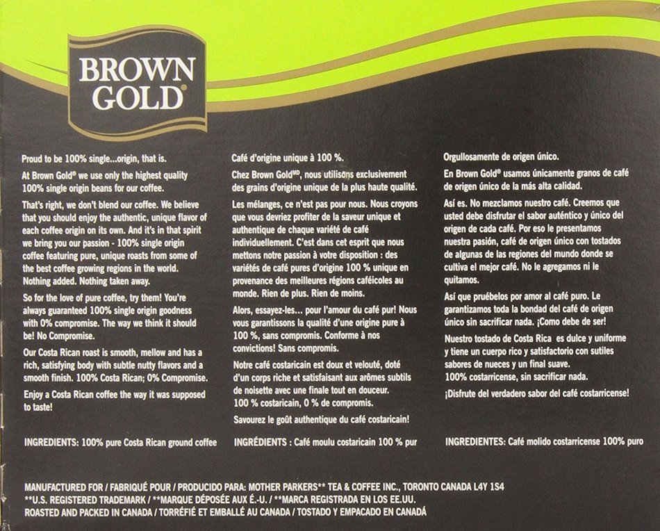 Brown Gold, Coffee Variety Pack, 36 Single Serve RealCups N12
