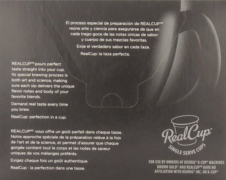 Brown Gold, Coffee Variety Pack, 36 Single Serve RealCups N13