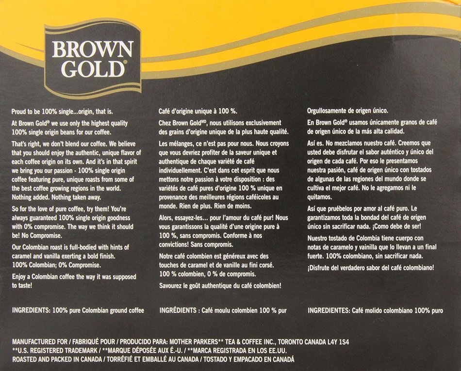 Brown Gold, Coffee Variety Pack, 36 Single Serve RealCups N23