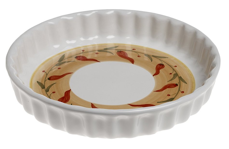 Caleca Chili Peppers Quiche Baking Dish N2