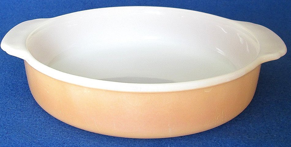 Fire King Peach Lustre 8" Casserole #450
