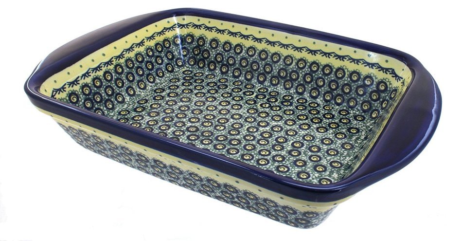 Polish Pottery Renaissance Large Rectangular Baker
