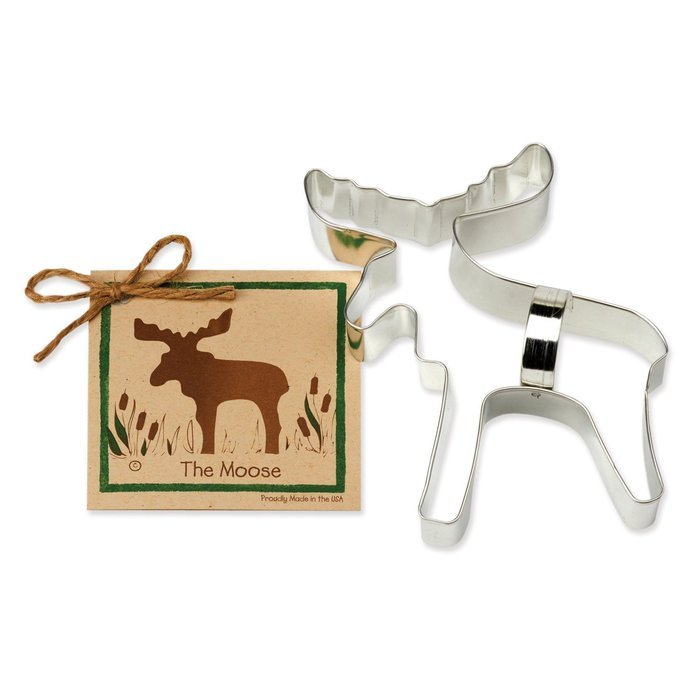 Moose Cookie and Fondant Cutter - Ann Clark - 6.3 Inches - US Tin Plated Steel