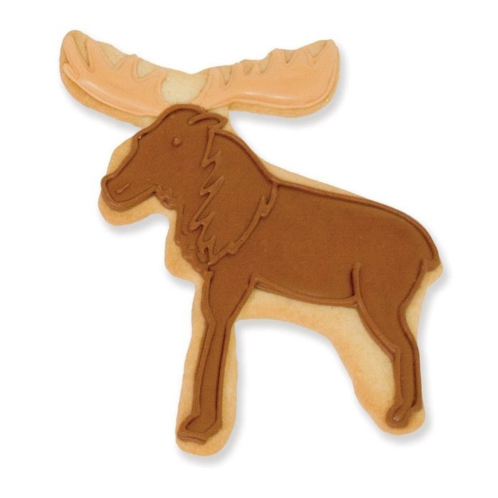 Moose Cookie and Fondant Cutter - Ann Clark - 6.3 Inches - US Tin Plated Steel N3