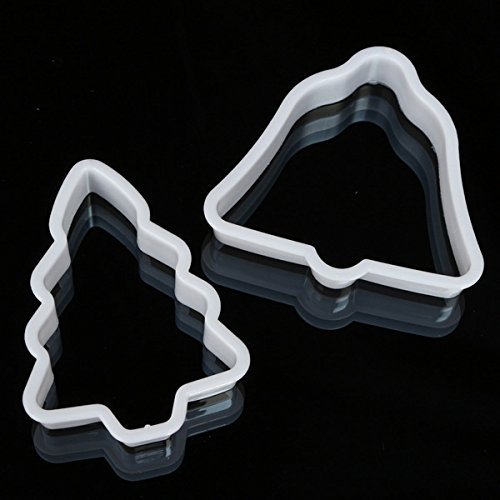 Cookie Christmas Cutter Plastic Bell Tree Star Cake Mold Fondant Baking Mould 8PCS shopping N6