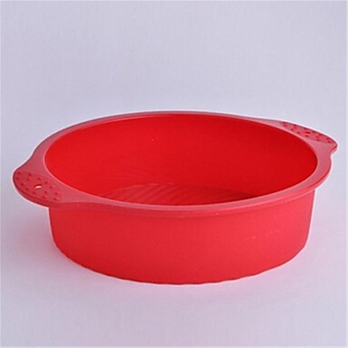 BST Cake Pan Circular Shape Cake Molds,Silicone 26.5*22*6 CM(10.4*8.7*2.4 INCH)