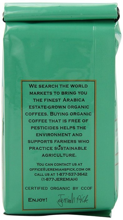 Jeremiah's Pick Coffee Organic Water Processed Dark Roast Decaf Ground Coffee, 10-Ounce Bags (Pack of 3) N2
