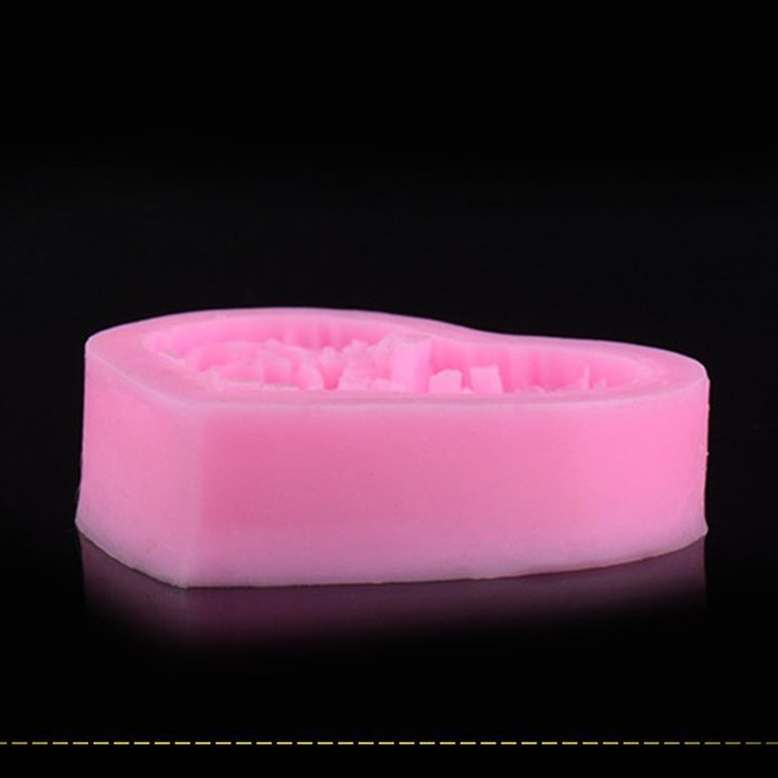 Heart Shape Rose Flower Silicone Mould Polymer Clay Sugar Craft Cake Decorating N6