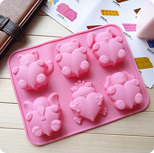 More RM Silicone Cake Baking Mold Cake Pan Muffin Cups Handmade Soap Moulds Biscuit Chocolate Ice Cube Tray DIY... N11