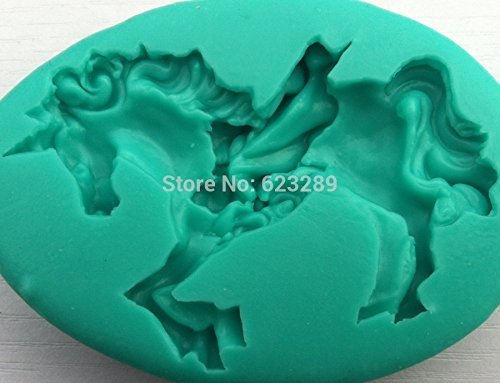 Carousel Unicorn Shapes 100% Food-grade Silicone Baking Molds, Cake Fondant Decorating Tools, Silicone Soap Molds N2