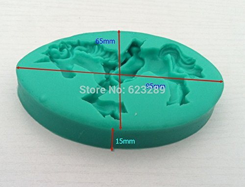 Carousel Unicorn Shapes 100% Food-grade Silicone Baking Molds, Cake Fondant Decorating Tools, Silicone Soap Molds N3