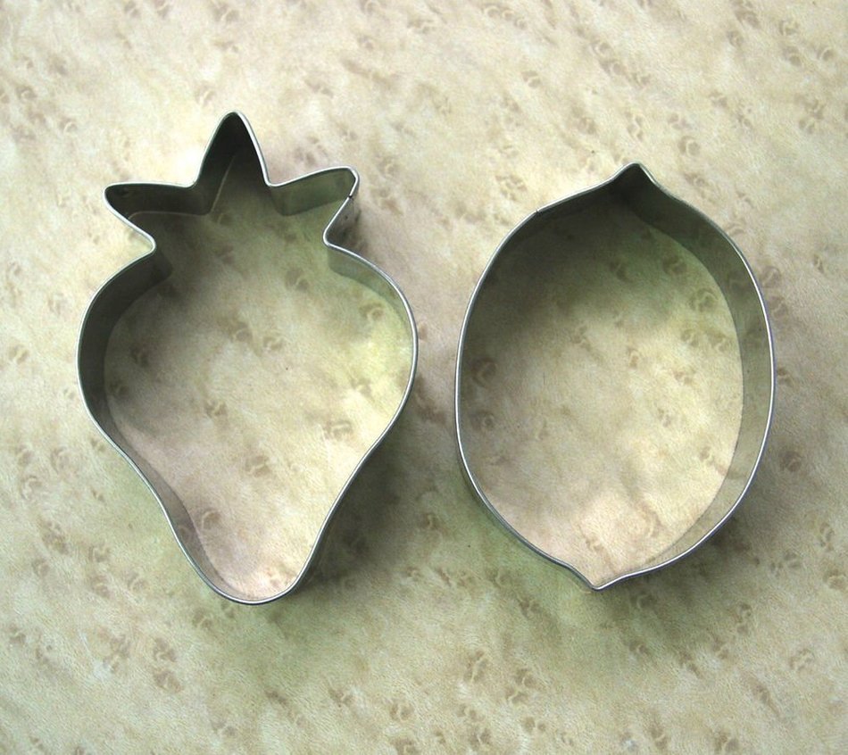 Lariy Fruit strawberry lemon fondant pastry baking metal stainless cookie cutter set