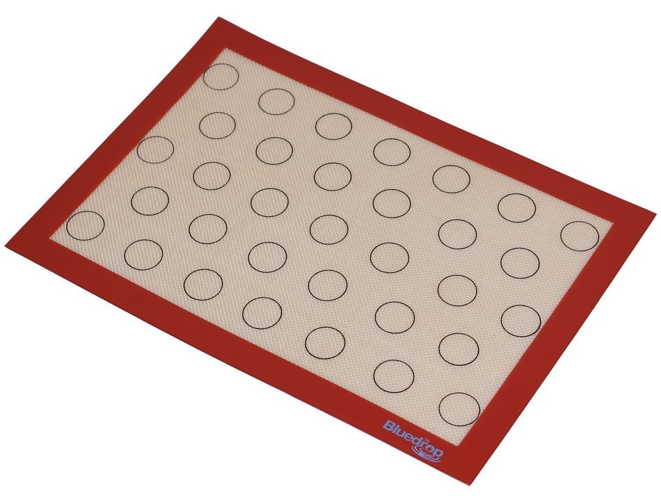Bluedrop Non-Stick Silicone Baking Mat for Macarons 16.5" X 11.6" White N3