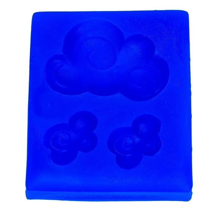 First Impression Molds B245 Cloud Set Silicone Cake Decorating Mold, Small, Blue
