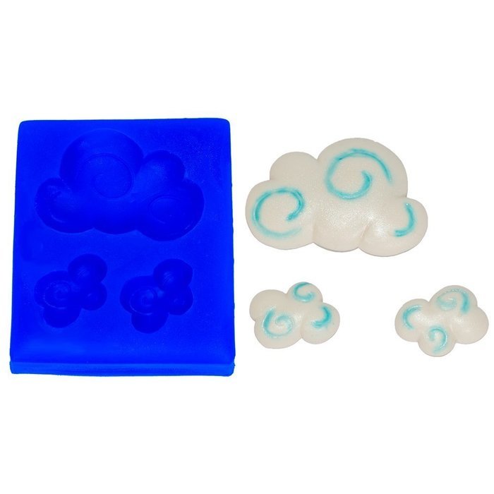 First Impression Molds B245 Cloud Set Silicone Cake Decorating Mold, Small, Blue N2