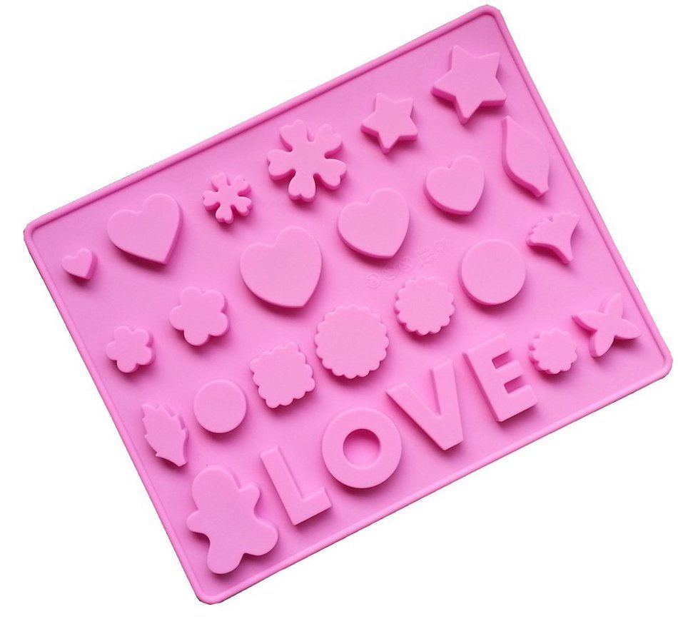 Love Heart Silicone Non Stick Birthday Cake Mold Chocolate Jelly Candy Biscuit Mould