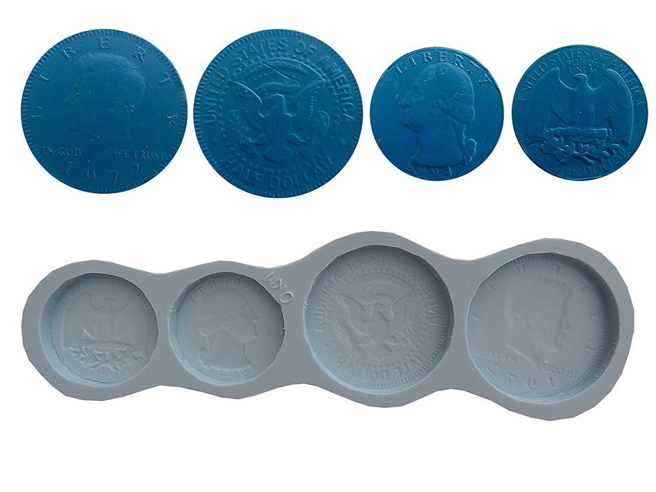 O.K Molds silicone coin cake decorating fondant gompaste supply M4931