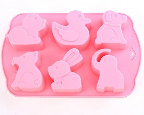 HSE Silicon Cartoon Animal Cake Mold 6 Hole N2