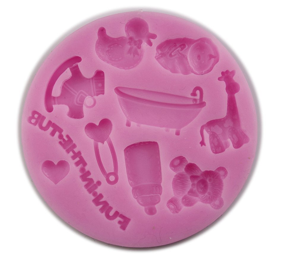 Autek Giraffe Bath Duck Baby Fondant Mold Silicone Sugar Craft Mold Cake Decorating DIY #3DMold-96
