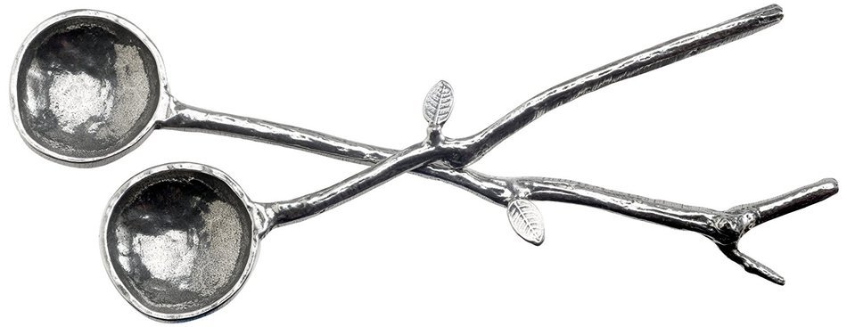 Crosby & Taylor Pewter Twig Spoons, Set of 2