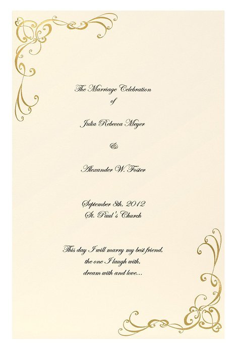 Wilton Ivory Keeping with Tradition Bifold Programs N2