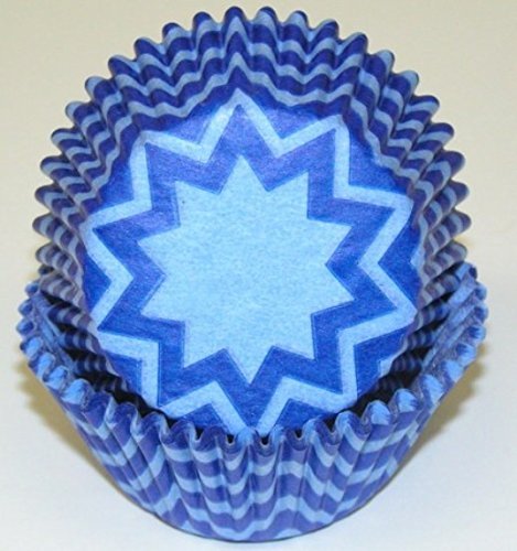 Chevron Blue Cupcake Liners Baking Cups Standard Size 50 Count