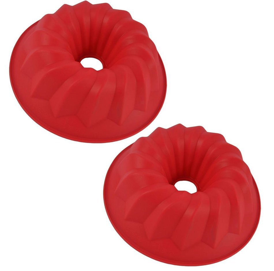 2pcs Silicone Non Stick DIY Cake Bread Mold Chocolate Jelly Candy Cookie Baking Mould