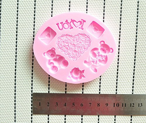 Martha Art Craft - Sugarcraft Decorating Kit High Quality Bear and Love Fondant Molds Silicone Silicone Cake Mold... N3