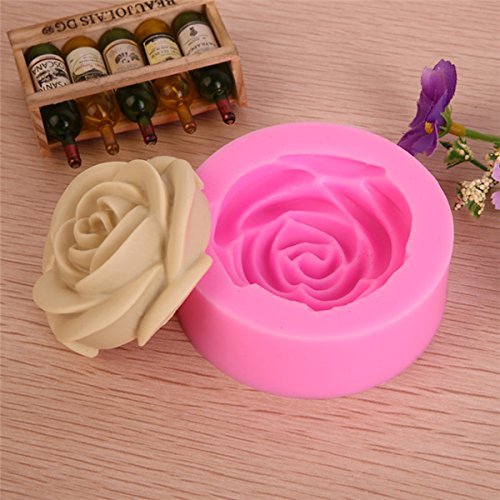 3D Rose Silicone Fondant Cake Mold Chocolate Clay Soap Mould