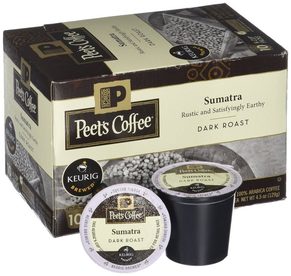 Peet's Coffee K-Cup Packs Sumatra Brewers, 10 Count (Pack of 4) N2