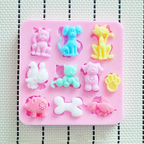 WilsonBaking Love Collection - Lullaby Puppy Theme Silicone Fondant Lace Molds Serie - Fondant and Gum Paste Silicone...