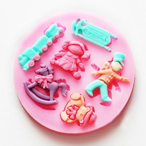 "Puppet Cartoon Silicon Fondant Cake Mould Mold Decorating Tools" shopping N4