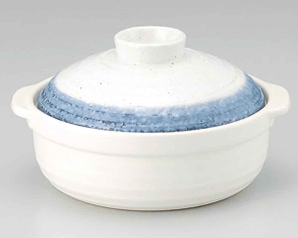 Ishime Nagori-Yuki for 6-8 persons 14.1inch Donabe Japanese Hot pot White Ceramic Made in Japan