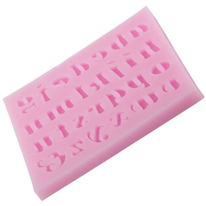 Dealglad 26 Lowercase Letters Alphabet Shaped 3D Silicone Cake Fondant Cookie Mold Candy Soap Candle Moulds Cake... N2