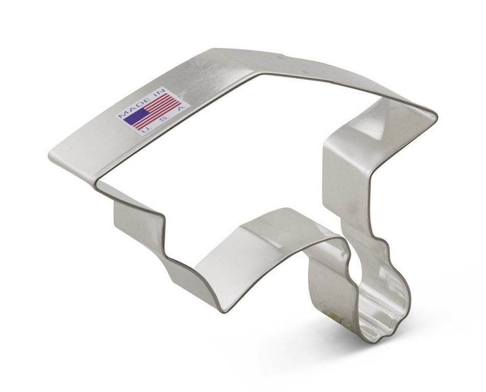 Ann Clark Graduation Cap Cookie Cutter - 4 Inches - Tin Plated Steel