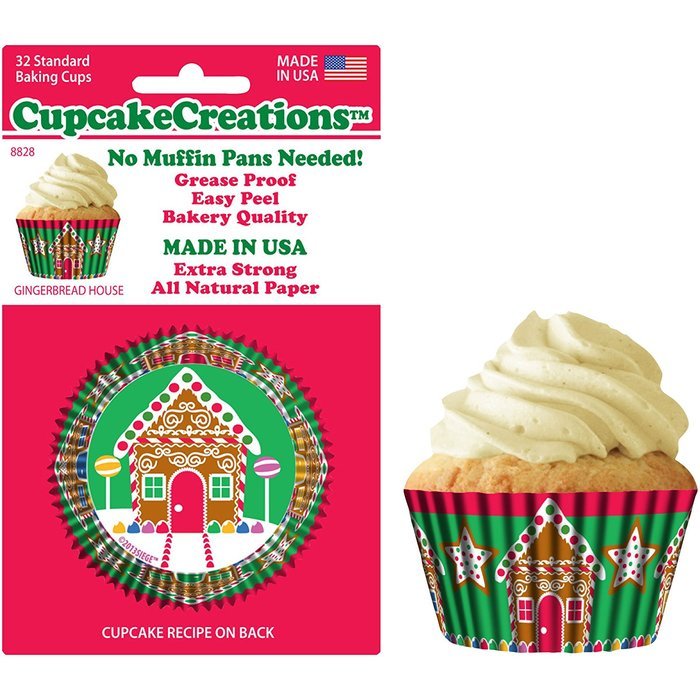 Cupcake Creations Gingerbread Man Baking Cup, Set of 32