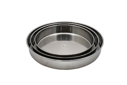 Concord 3 PCS Stainless Steel Cake Baking Pan 11/12/14" Round Deep Dish Bakeware N2