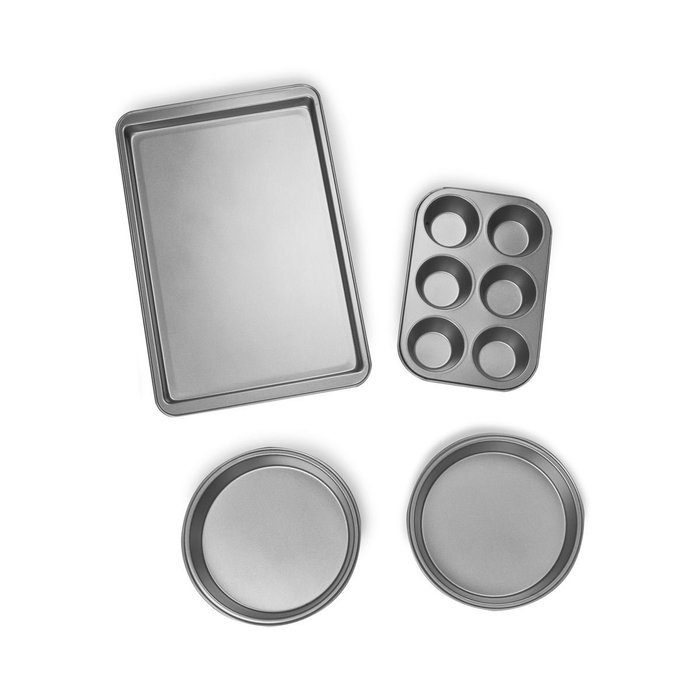 FortheChef's Non-Stick 4-Piece Bakeware Set with Xylan Coating