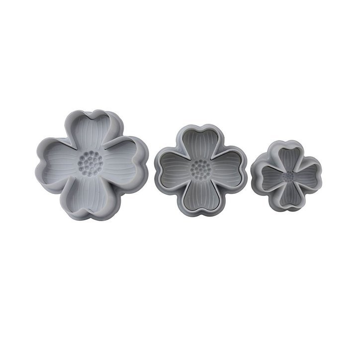 DUFUSTORE 3PCS/SET Flower Shape Cake Sugarcraft Plunger Decoration Tool Mold Mould