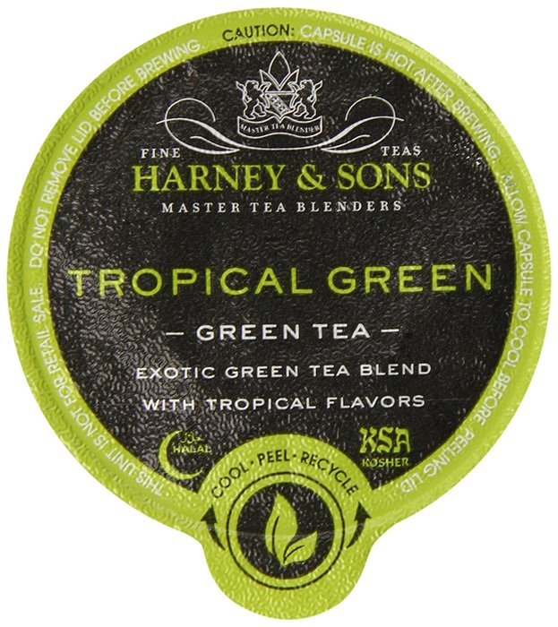 Harney and Sons Tropical Green Tea Capsules, 24 Count