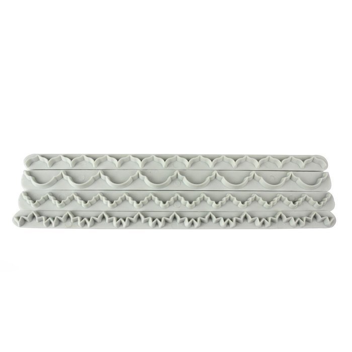 DUFUSTORE 4PCS Straight Frilling Gum Paste Frill Edge Cake Cookie Fondant Mold