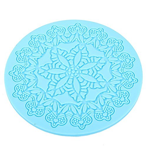 Round Flower Crown Fondant Cake Lace Molds Mat Silicone Lace Mold
