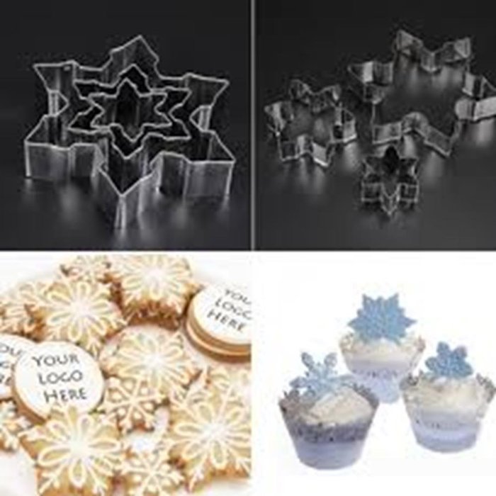 Cake & Cookie Cutters Stainless Steel Snowflake Cookie Cake Fondant Decoration Cutter Molds