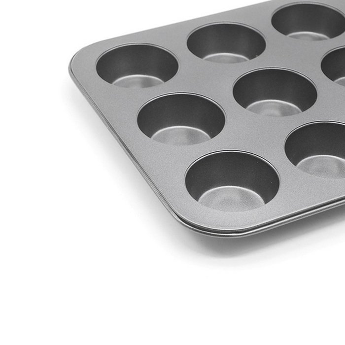 PYD 2PCS 12-Cup Non-Stick Baking Pan Tray Bakeware for Muffin Cakes Cupcakes Mold N5
