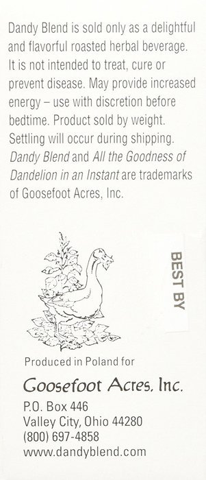 Dandy Blend, Instant Herbal Beverage with Dandelion, 2 lb. Bag N16