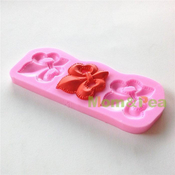 Mom&pea 0597 Silicone Mould for Fondant Cake Sugar Paste Cake Decoration 3d Cake Toppers Mold 12.3*4.6*0.8cm 39g N2